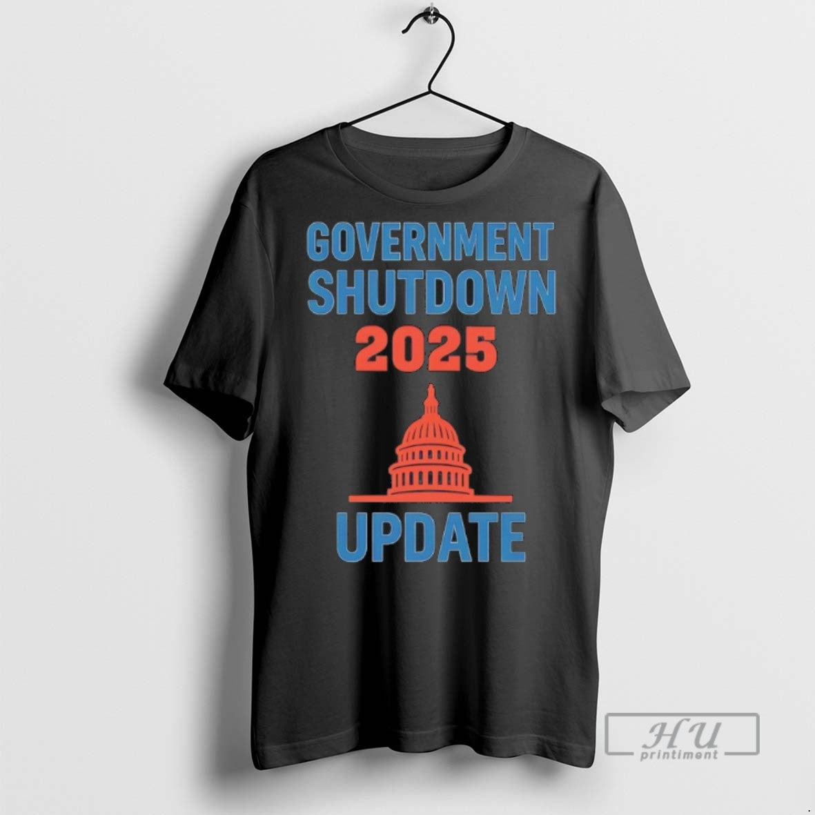 Officials The White House Government Shutdown 2025 Update American Flag T Shirt