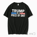 Officials Trump Is A Piece Of Shit Blue Stars Red Stripe Black Premium T Shirts