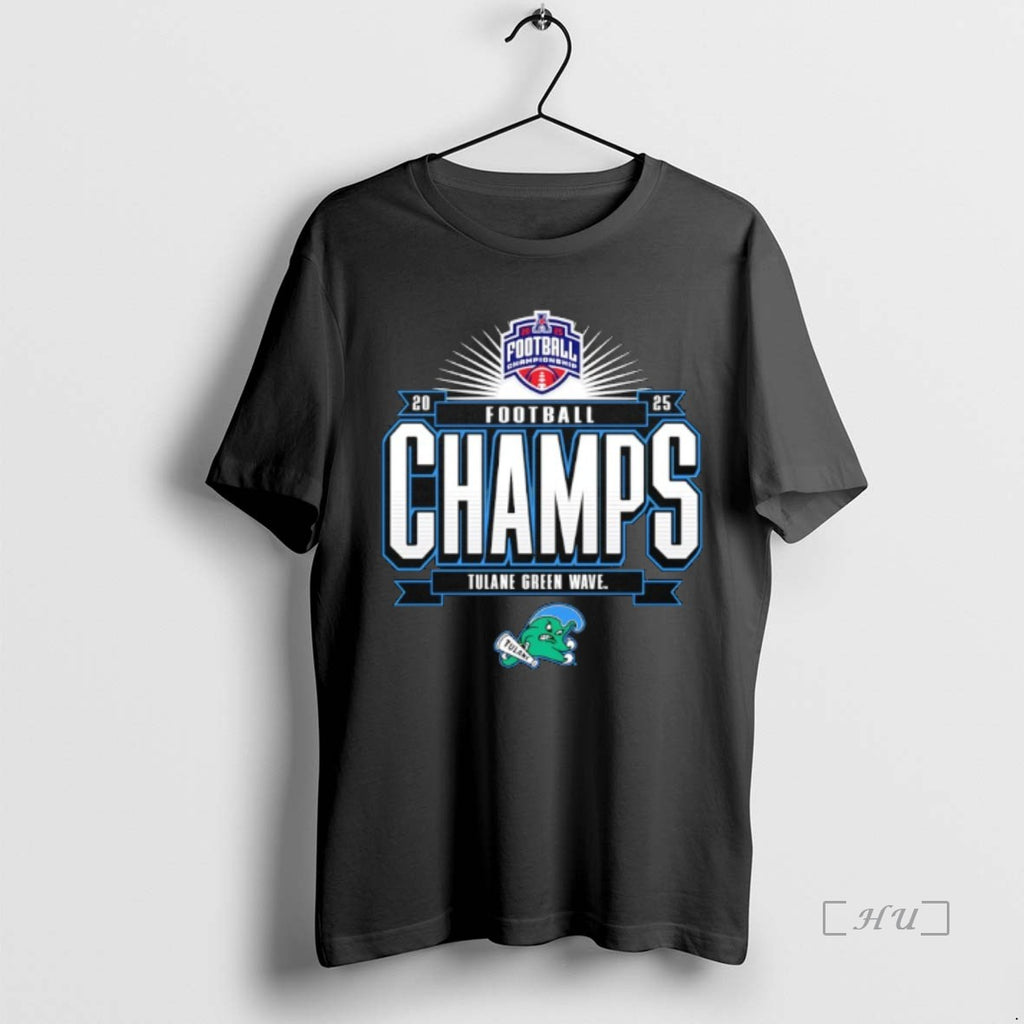 Officials Tulane Green Wave The American Football Champs 2025 T-Shirts, Hoodie, Sweatshirt | PureTeeCo.com