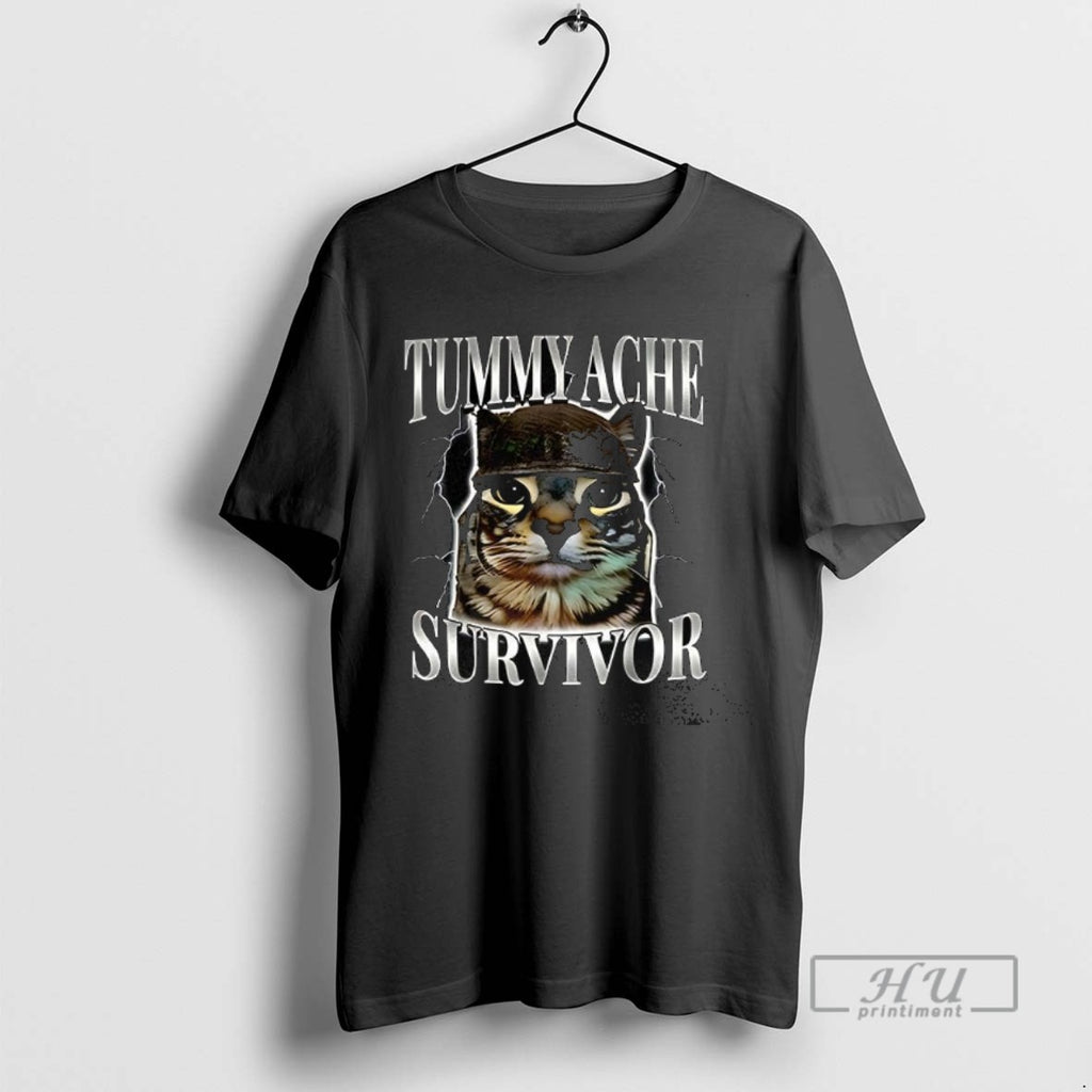 Officials Tummy Ache Survivor Cat T Shirt