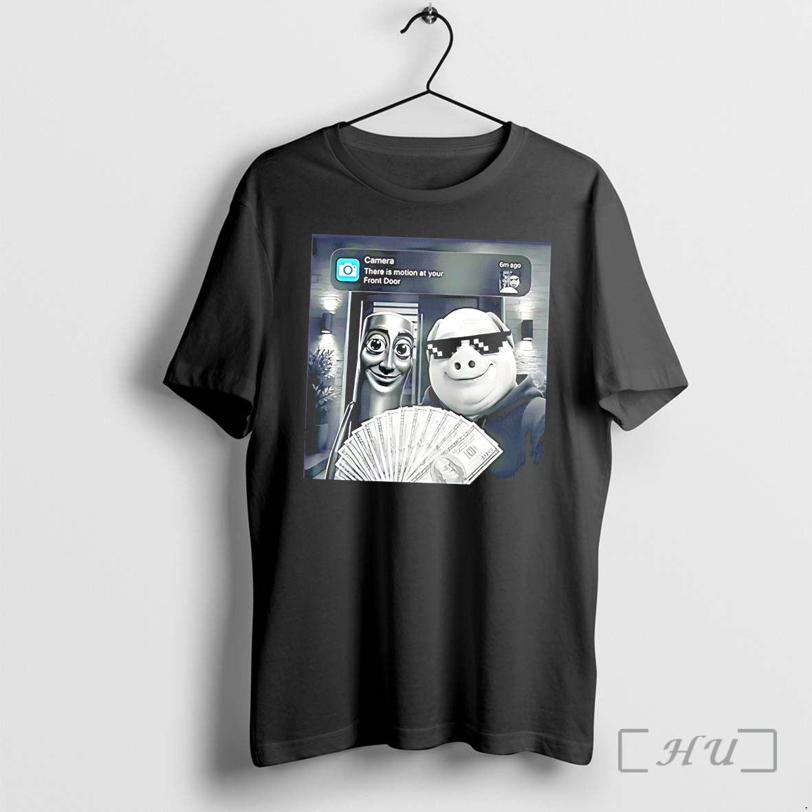 Officials Tung Tung Tung Sahur Featuring John Pork Black Glasses Meme Tee Premium T Shirts