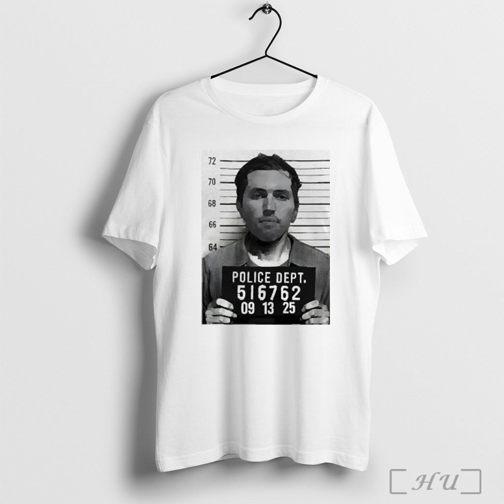 Officials Tyler Robinson Mugshot Police Dept Charlie Kirk Assassination Tribute T Shirt