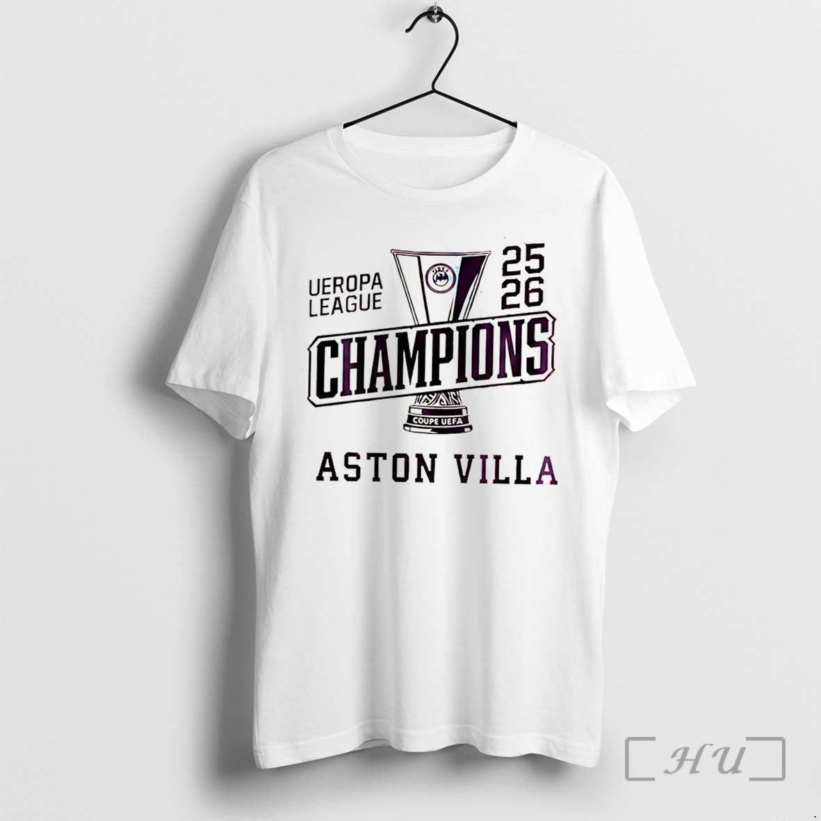 Officials Uefa Europa League Champions 2026 Aston Villa Logo Tee