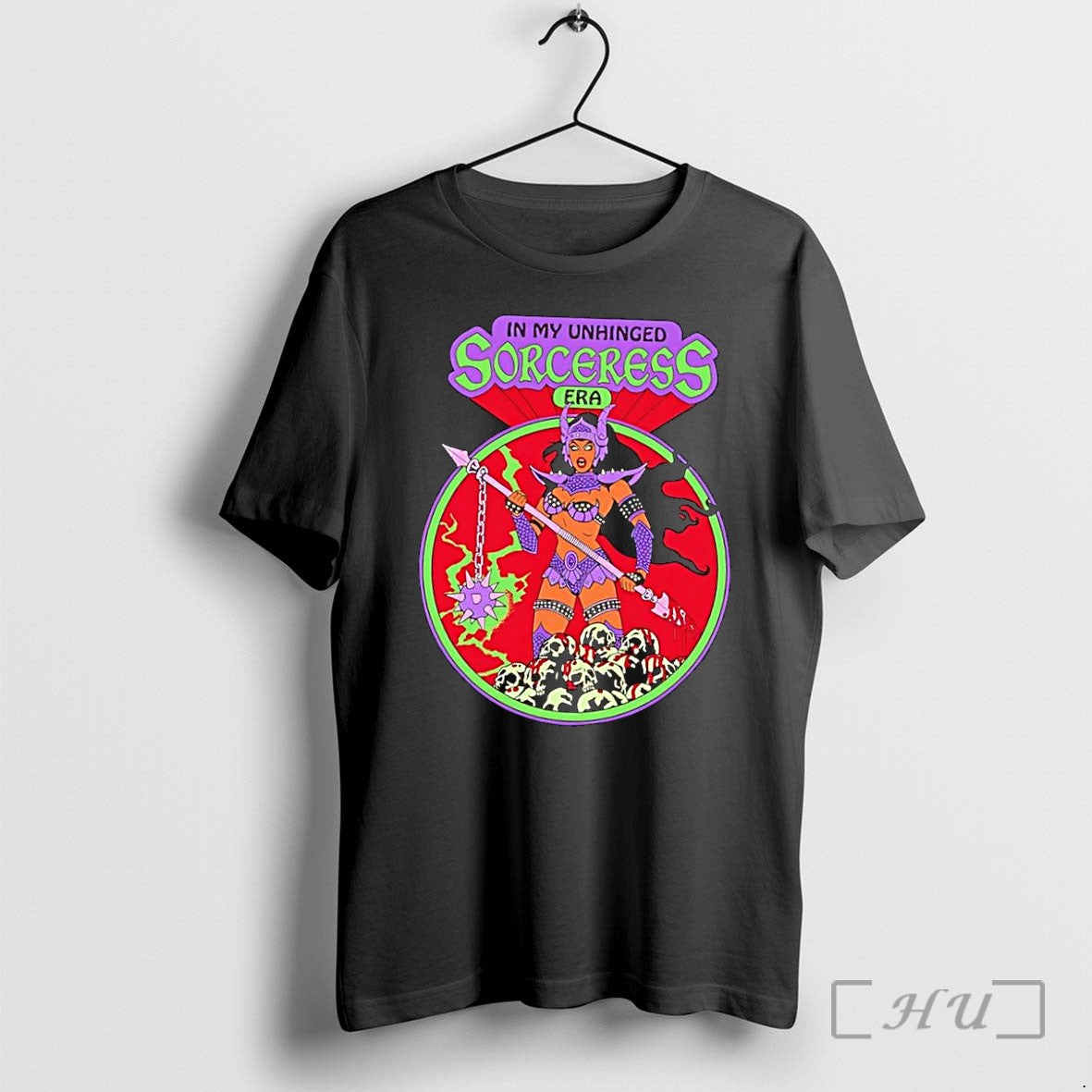 Officials Unhinged Sorceress Era Fantasy Warrior Witch Skulls Trending Black