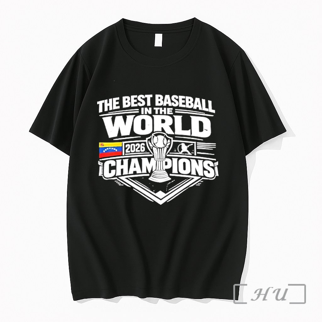 Officials Venezuela Baseball The Best Baseball In The World 2026 Champions Trophy Premium T Shirts