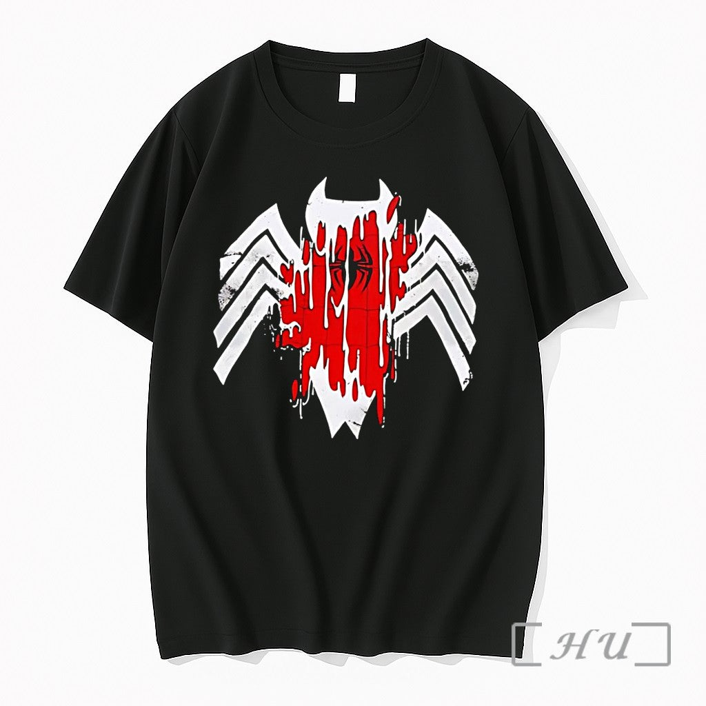 Officials Venom Symbiote Dripping Spider Man Logo Black