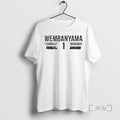 Officials Victor Wembanyama 1 San Antonio Spurs Player Name And Number Premium T Shirts Sweater Hoodie, Sweatshirt
