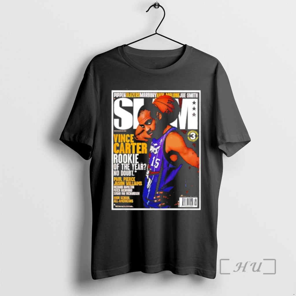 Officials Vince Carter Rookie Of The Year No Doubt 2026 Slam Covers Premium T Shirts Hoodie, Sweatshirt | PureTeeCo.com