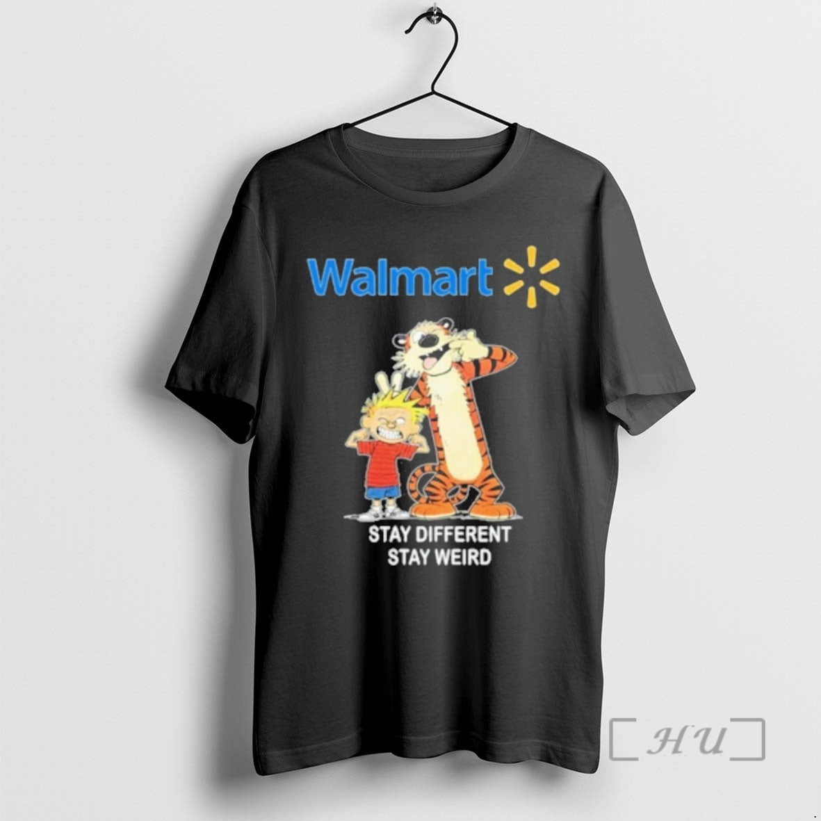 Officials Walmart Calvin And Hobbes Stay Different Stay Weird T-Shirts, Hoodie, Sweatshirt | PureTeeCo.com