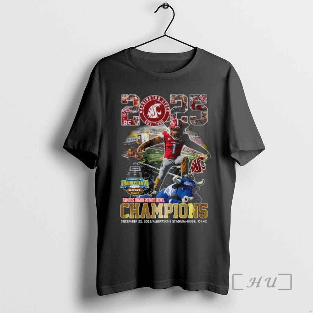 Officials Washington State Cougars Victory In The 2025 Famous Idaho Potato Bowl Champions Est 1980 T-Shirts, Hoodie,...
