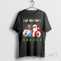 Officials We Saw That Jesus And Santa Claus Ugly Christmas T-Shirts, Hoodie, Sweatshirt | PureTeeCo.com