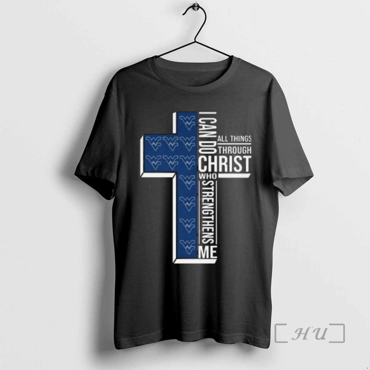 Officials West Virginia Mountaineers I Can Do All Things Through Christ Who Strengthens Me Cross T-Shirts, Hoodie, Sweatshirt