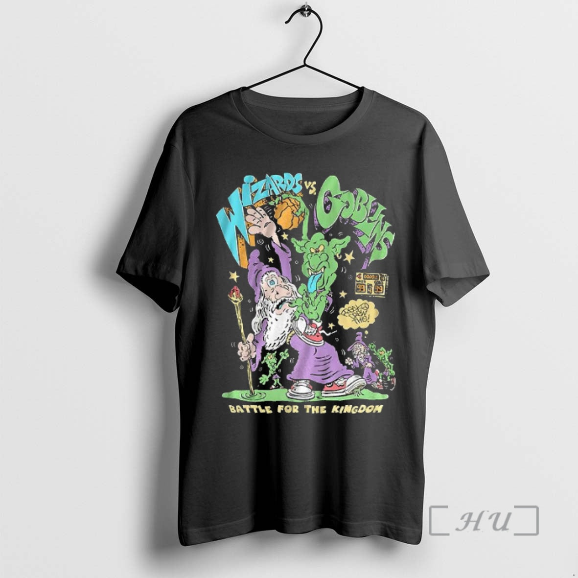 Officials Wizards Vs Goblins Battle For The Kingdom Basketball Cartoons T-Shirts, Hoodie, Sweatshirt | PureTeeCo.com
