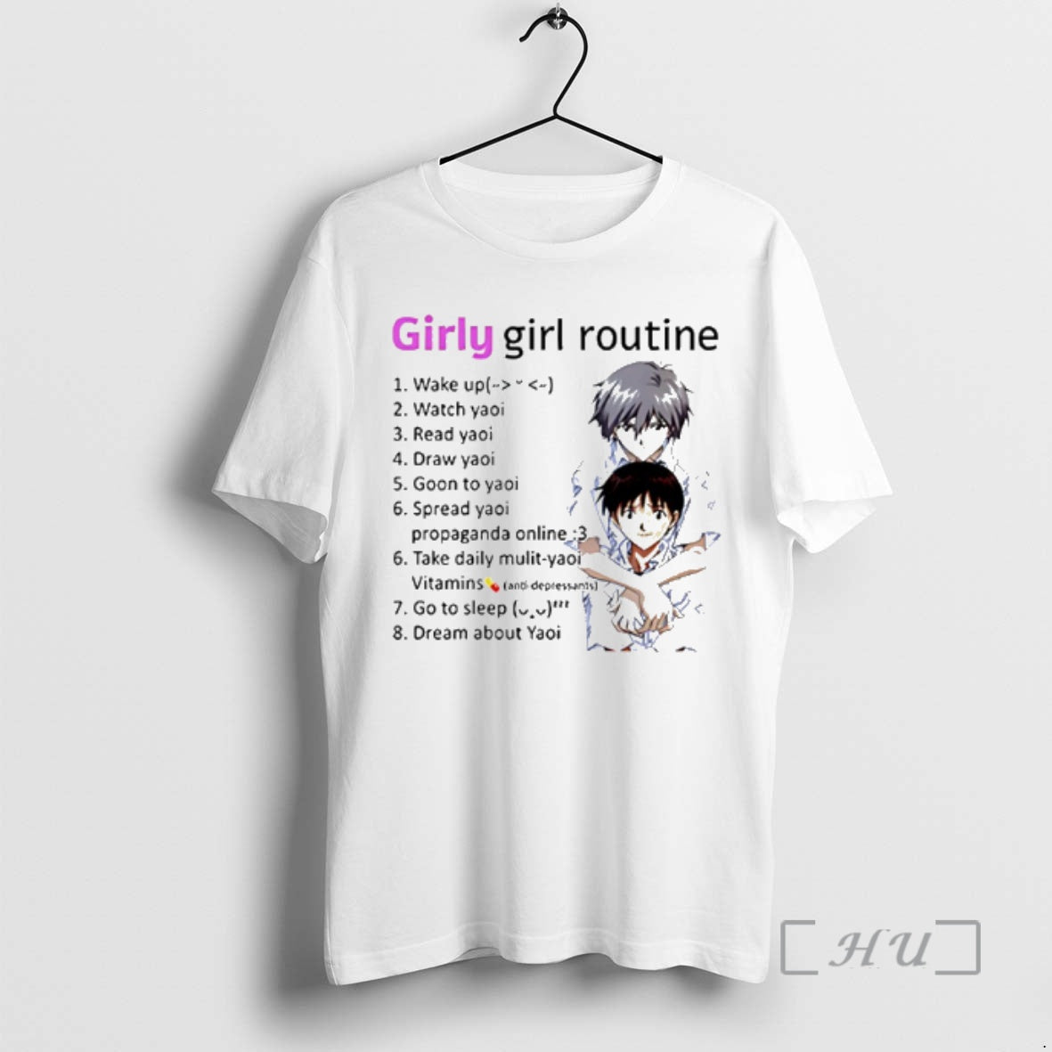 Officials Yaoi Girly Girl Routine Anime T-Shirts, Hoodie, Sweatshirt | PureTeeCo.com