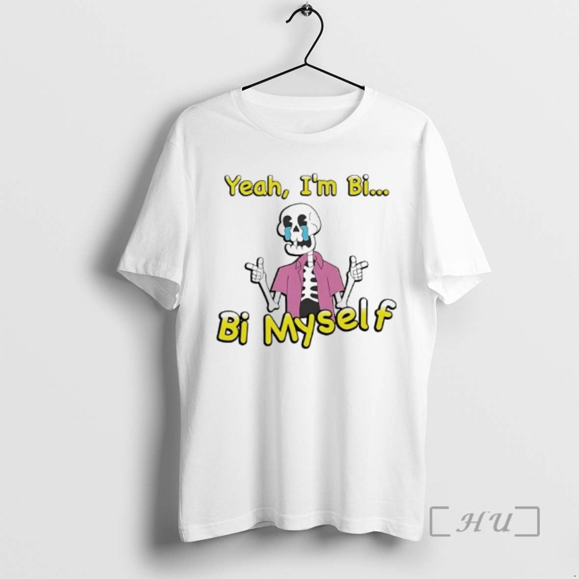 Officials Yeah Im Bi Bi Myself Skeleton Graphic T-Shirts, Hoodie, Sweatshirt | PureTeeCo.com