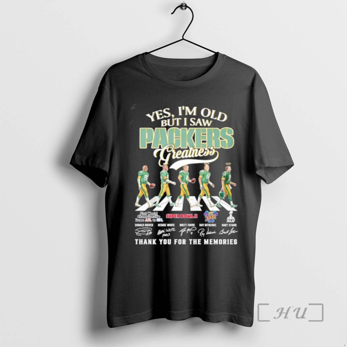 Officials Yes Im Old I Saw Green Bay Packers Greatness Legends Thank You For The T-Shirts, Hoodie, Sweatshirt | PureTeeCo.com