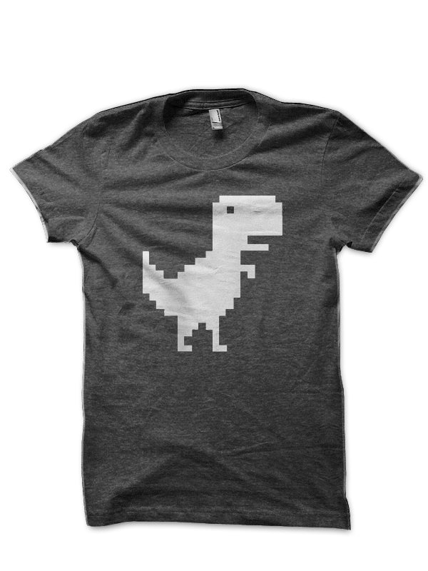Offline T Rex Charcoal Grey T-Shirt Hoodie, Sweatshirt | PureTeeCo.com