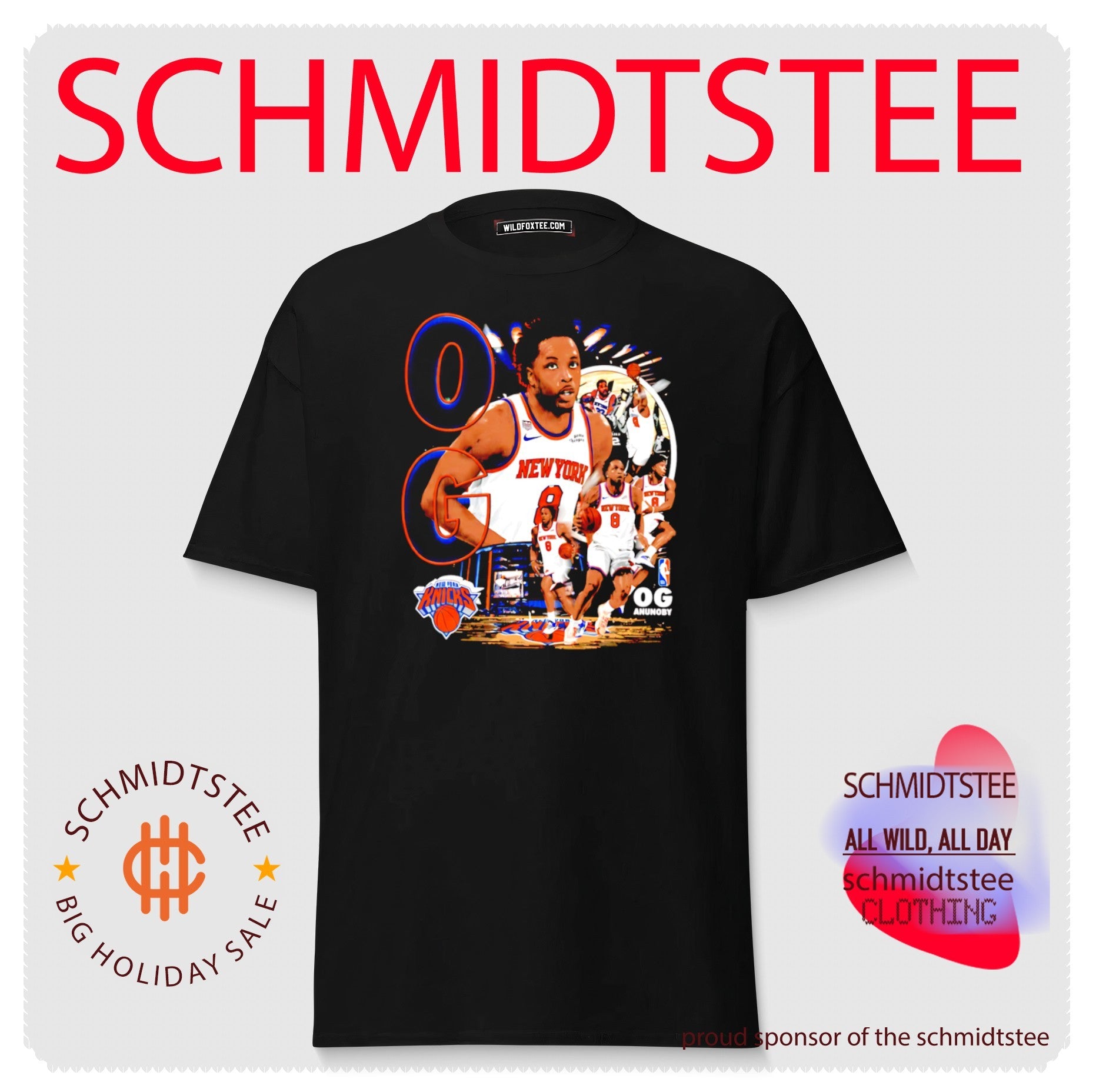 Og Anunoby New York Knicks player collage 2026 shirt