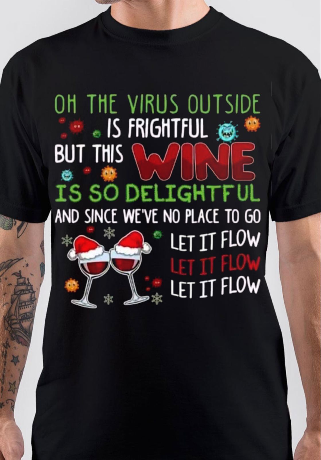 Oh The Virus Outside Is Frightful T-Shirt Hoodie, Sweatshirt | PureTeeCo.com