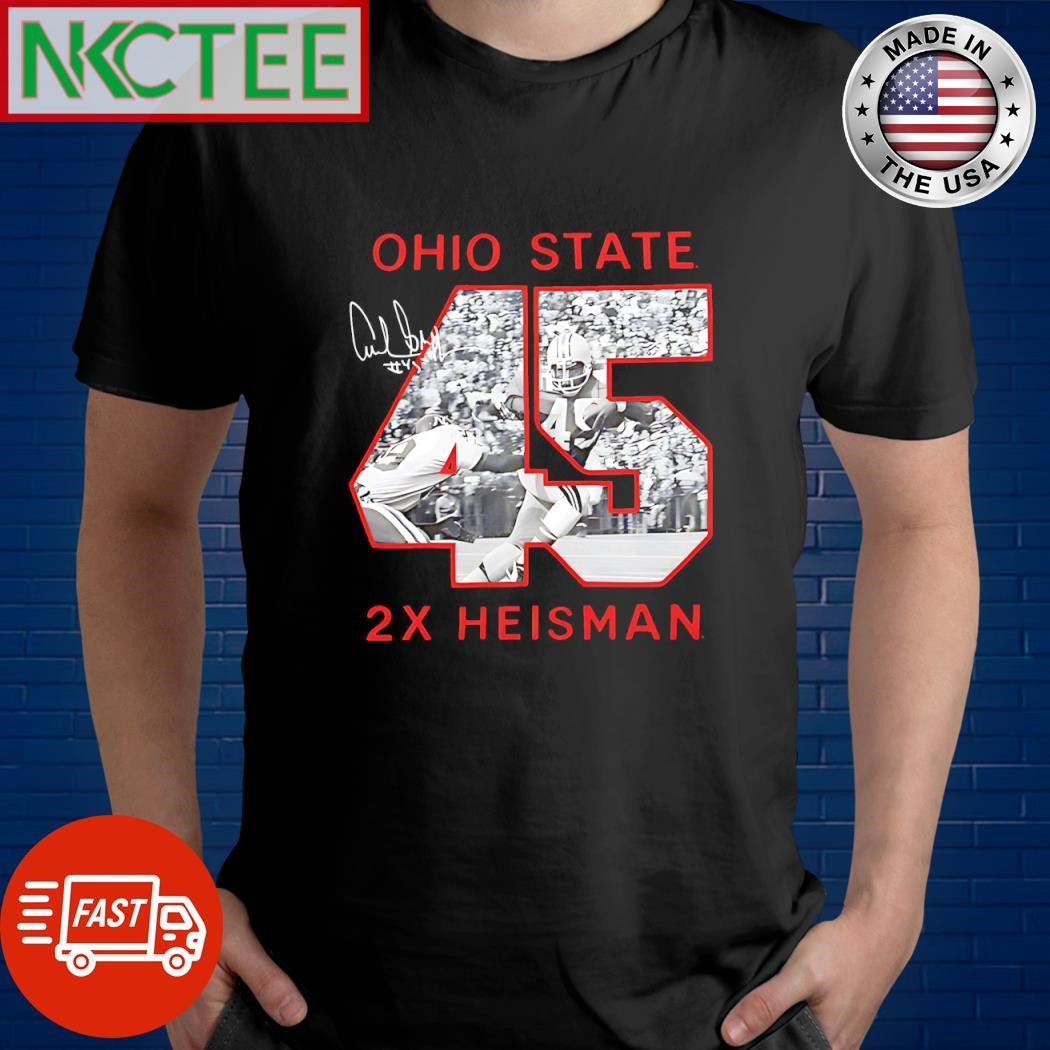 Ohio State 45 Archie Griffin 2X Heisman signature shirt