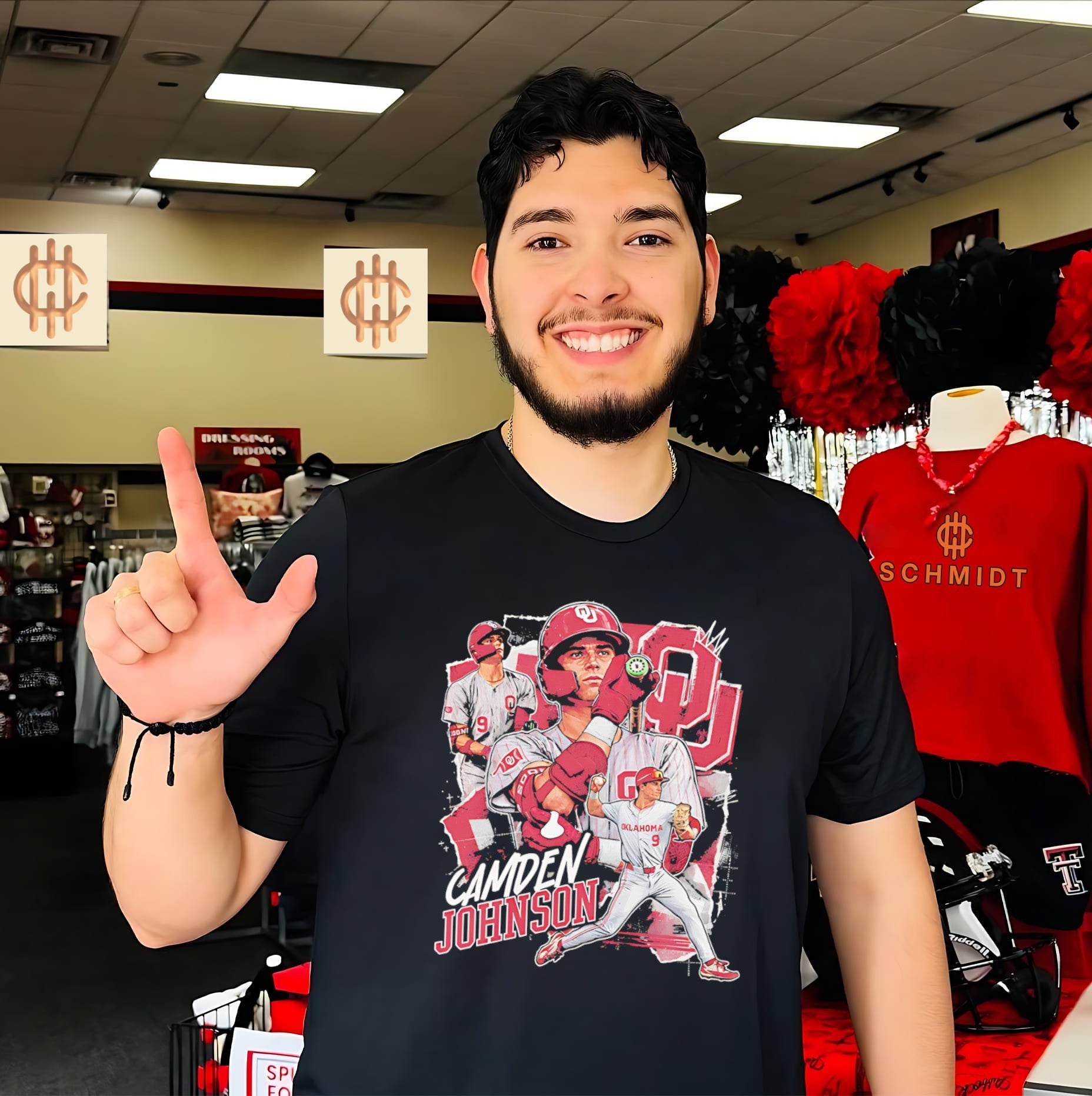 Oklahoma Sooners baseball Camden Johnson vintage shirt
