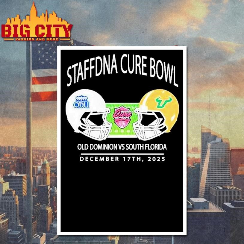 Old Dominion Monarchs Vs South Florida Bulls Staffdna Cure Bowl At Camping World Stadium On December 17th 2025 Helmet Shirt