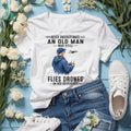 Old Man Drone Pilot Operator Seventy Birthday Shirt