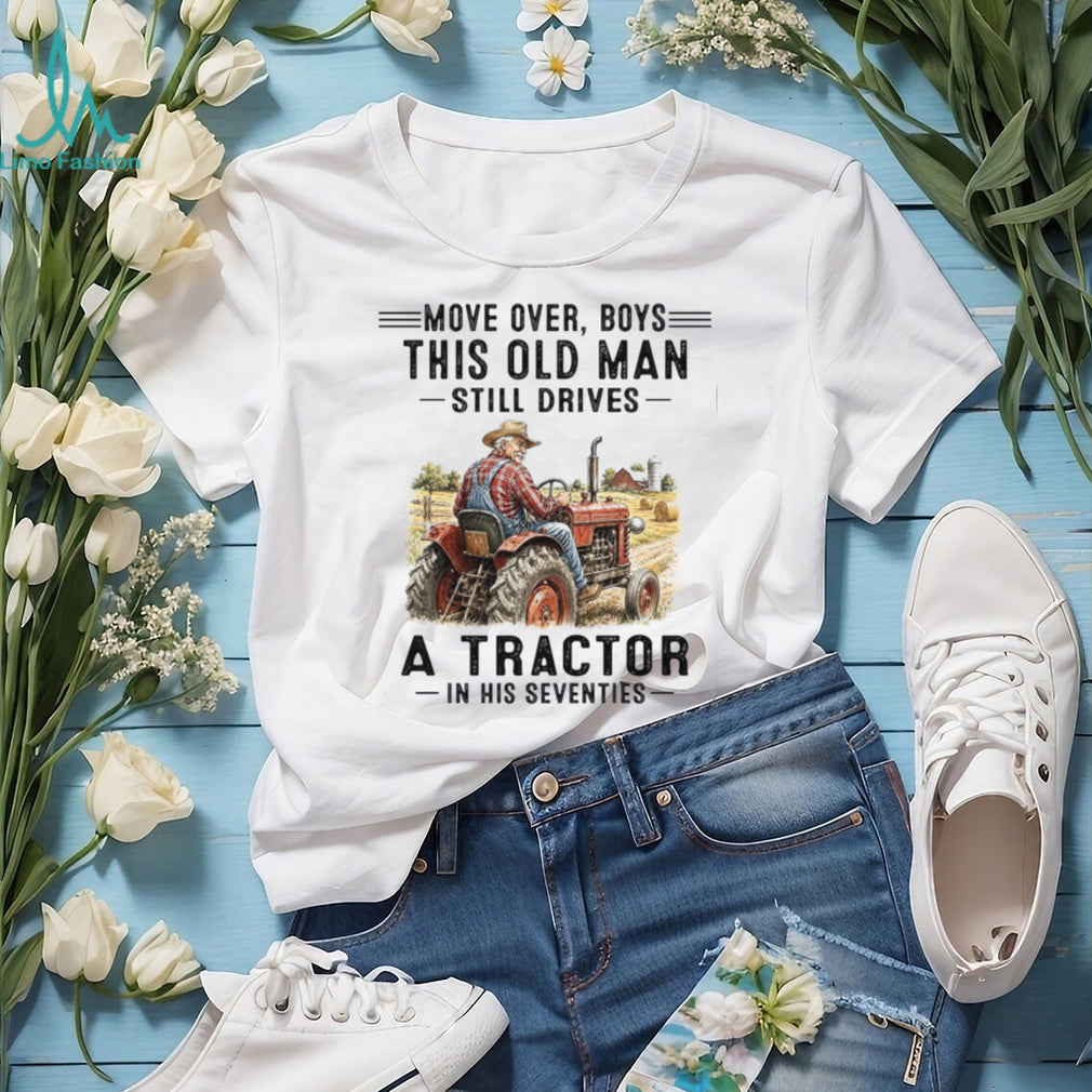 Old Man Farmer Tractor Driver Seventy Birthday Shirt