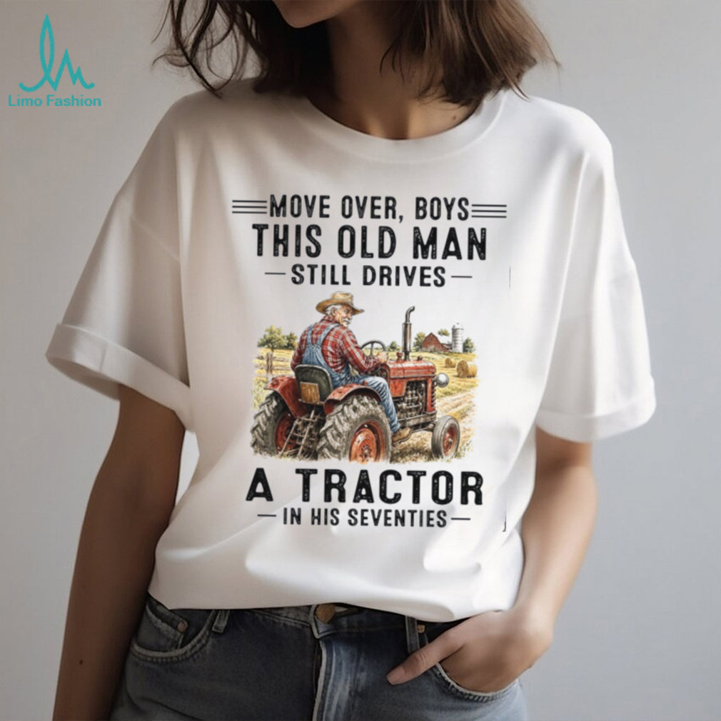 Old Man Farmer Tractor Driver Seventy Birthday Shirt
