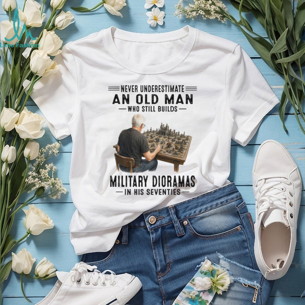 Old Man Military Dioramas Hobbyist Seventy Birthday Shirt
