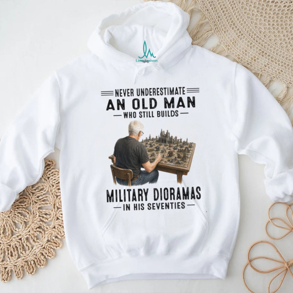 Old Man Military Dioramas Hobbyist Seventy Birthday Shirt