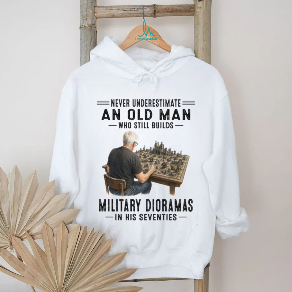 Old Man Military Dioramas Hobbyist Seventy Birthday Shirt