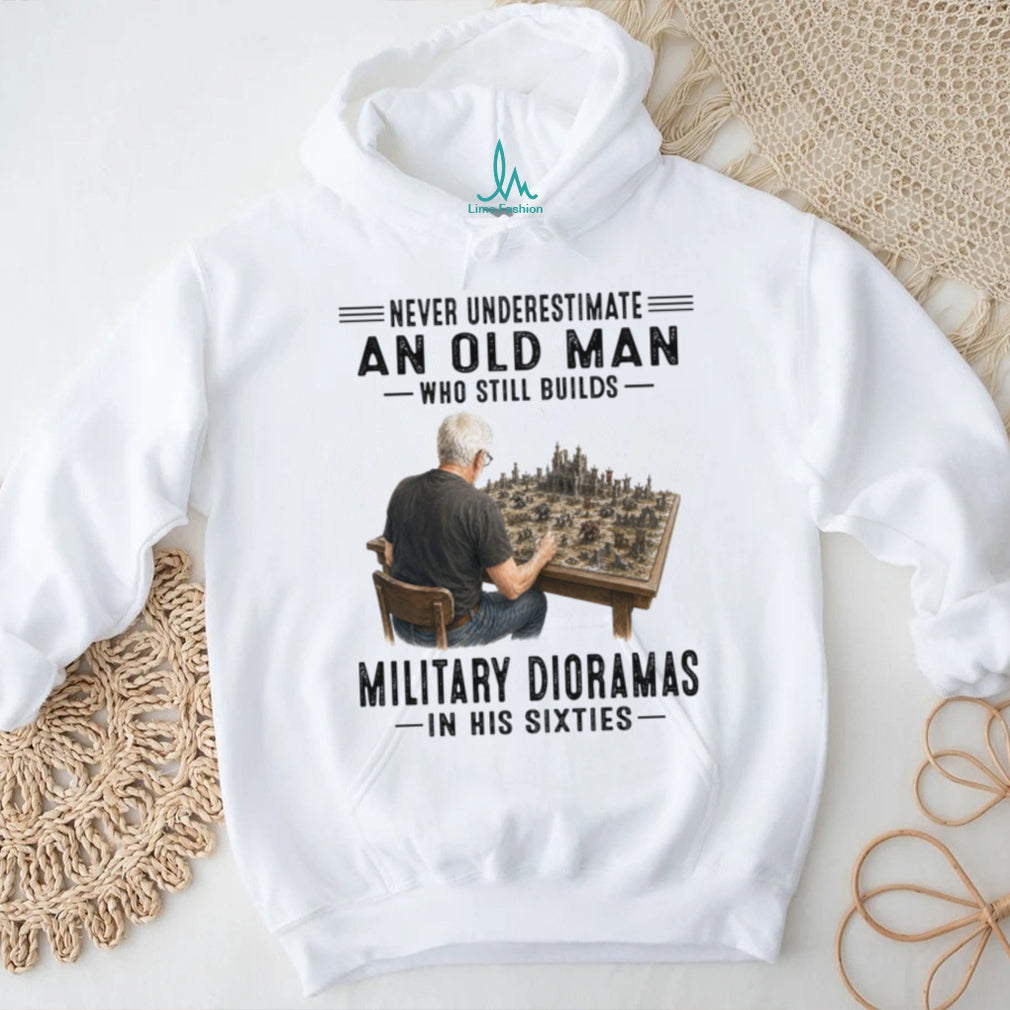 Old Man Military Dioramas Hobbyist Sixty Birthday Shirt