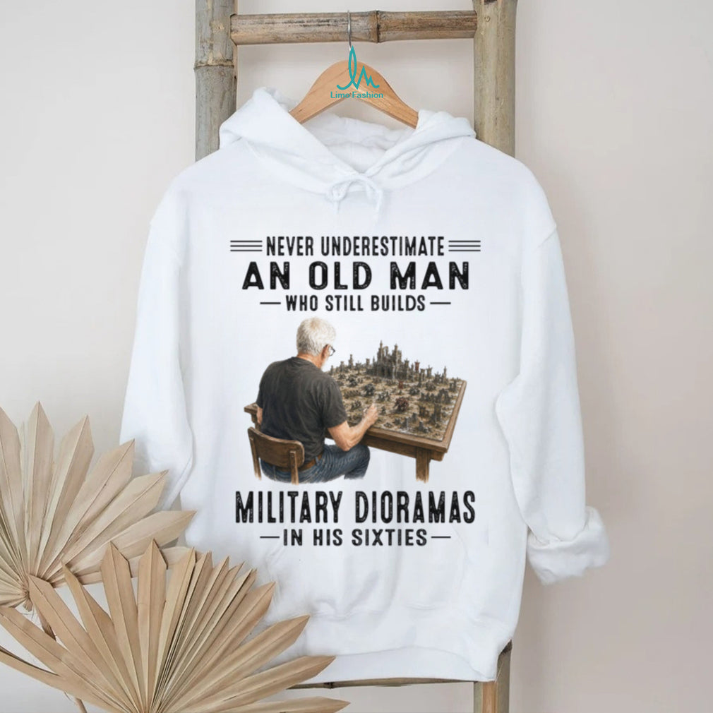 Old Man Military Dioramas Hobbyist Sixty Birthday Shirt