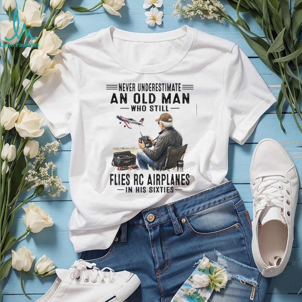 Old Man RC Airplanes Flies In Sixties Vintage Shirt