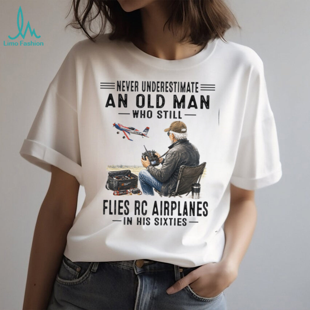 Old Man RC Airplanes Flies In Sixties Vintage Shirt