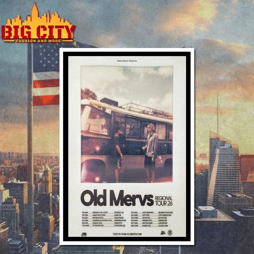 Old Mervs Regional Tour Show 2026 Poster shirt