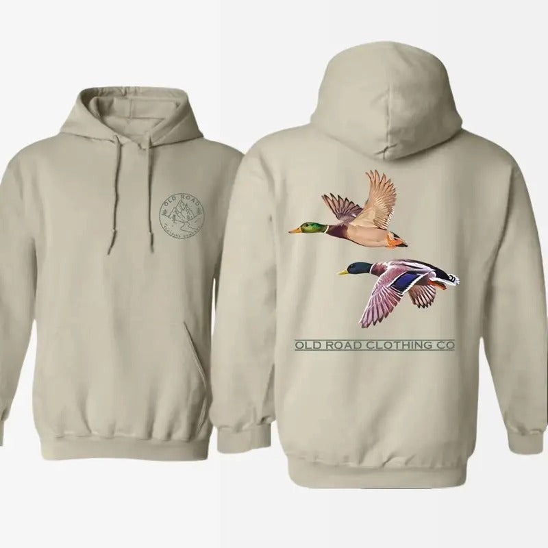 Old Road Clothing Co Hoodie - Majestic Mallard Design Featuring Vibrant Duck Graphics, camo country hoodies, Perfect for...