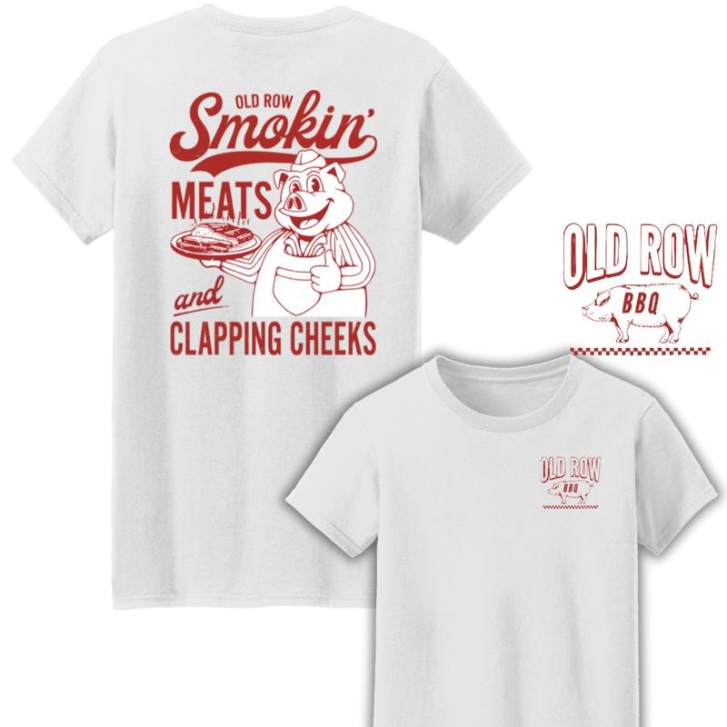 Old Row The Smokin' Meats Two Sides Cotton Unisex T-Shirt Hoodie, Sweatshirt | PureTeeCo.com