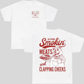 Old Row The Smokin' Meats and Clapping Cheeks Graphic Tee Funny Meme Shirt Unisex Classic Cotton T-Shirt Hoodie, Sweatshirt