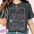 Ombre The Reader Tarot Card Shirt, Reader Comfort Colors, Bookish t-Shirt, Book lover gift, Bookworm shirt, Book tarot...