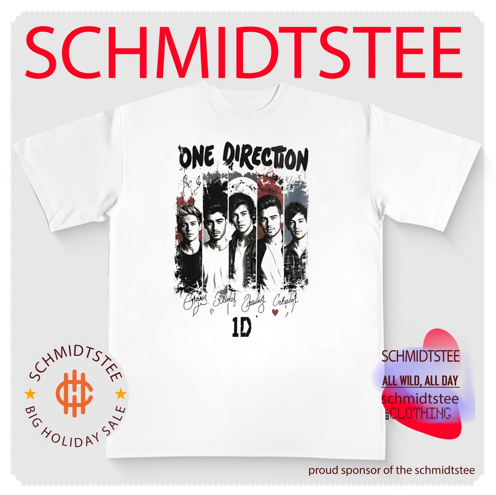 One Direction 1D team collage retro shirt