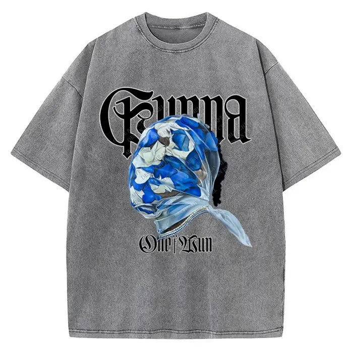 One Of One Blue Petal Mask T-Shirt Art Custom Graphics Tee Crewneck Cotton Menswear Hoodie, Sweatshirt | PureTeeCo.com