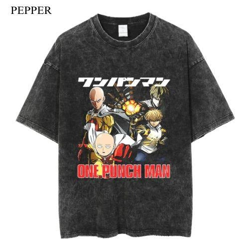 One Punch Man Vintage T-Shirt, Anime Manga Unisex T-Shirt, Gift For Him Menswear Top Tshirt Streetwear Hoodie, Sweatshirt