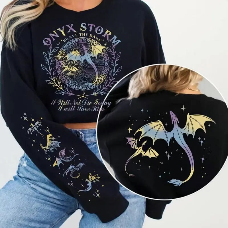 Onyx Storm Shirt,  Dragon rider, Fourth Wingg, Basgiath War Collegee, I Will Save Him, Xaden Riorson Hoodie, Sweatshirt