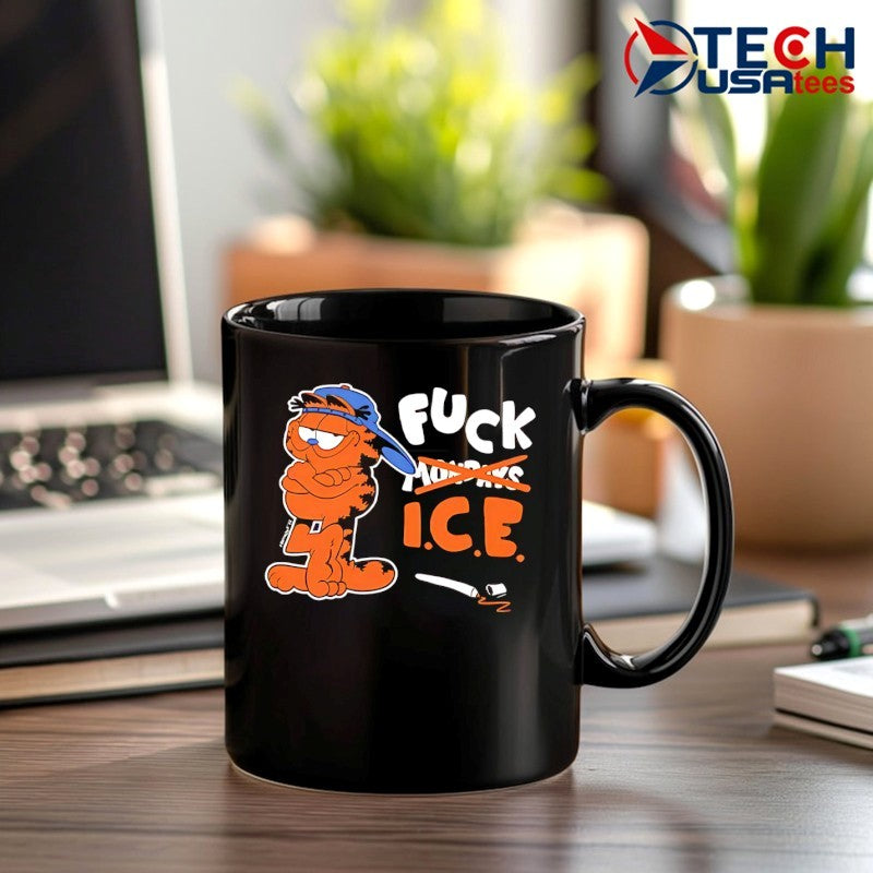 Orange Cat says fck ICE shirt