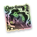 Orc Girl in a Fairy World Rainbow Vinyl Sticker, 3 inches T-Shirts, Hoodie, Sweatshirt | PureTeeCo.com