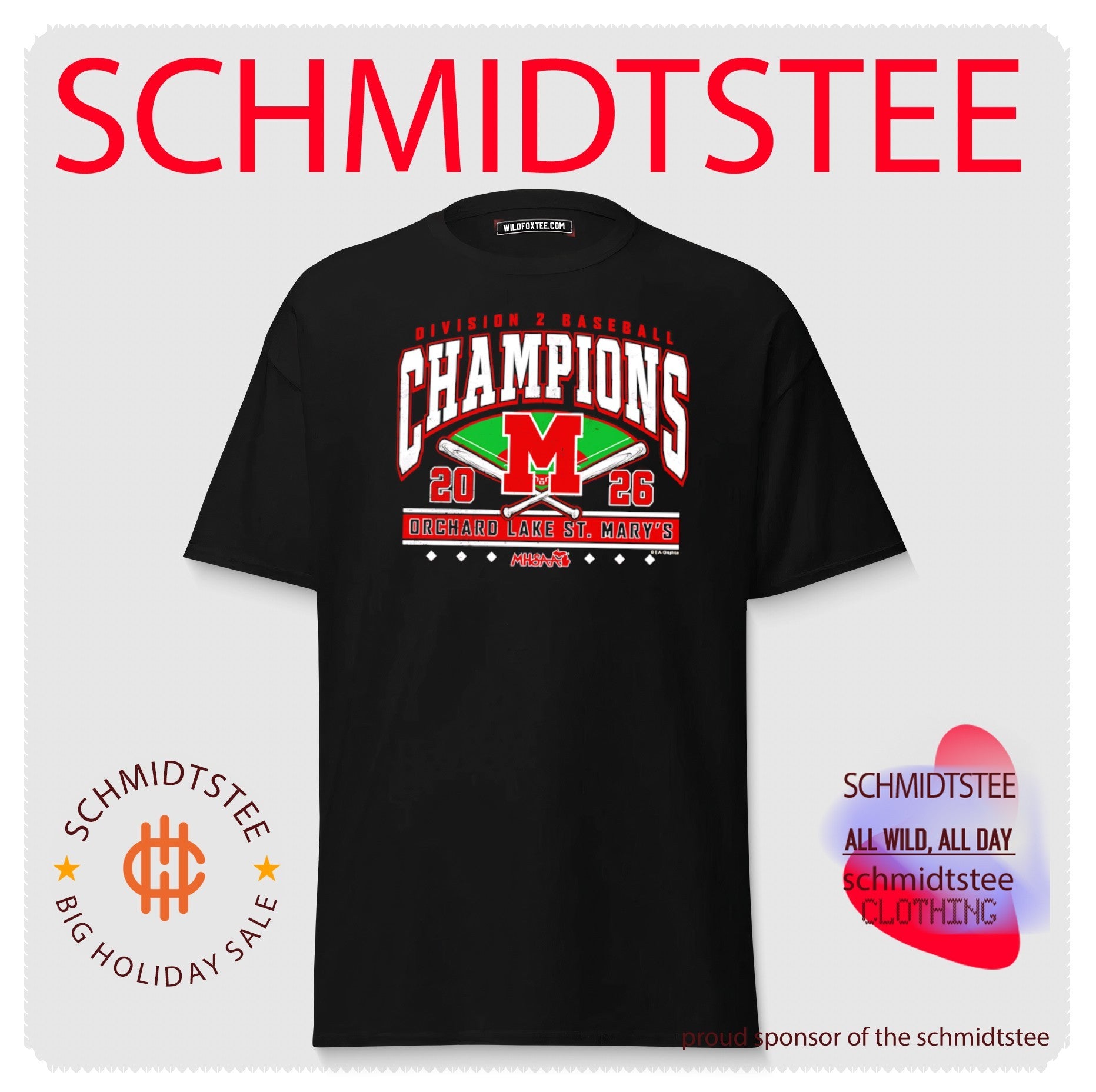 Orchard Lake St. Mary’s 2026 MHSAA Baseball D2 Champions shirt