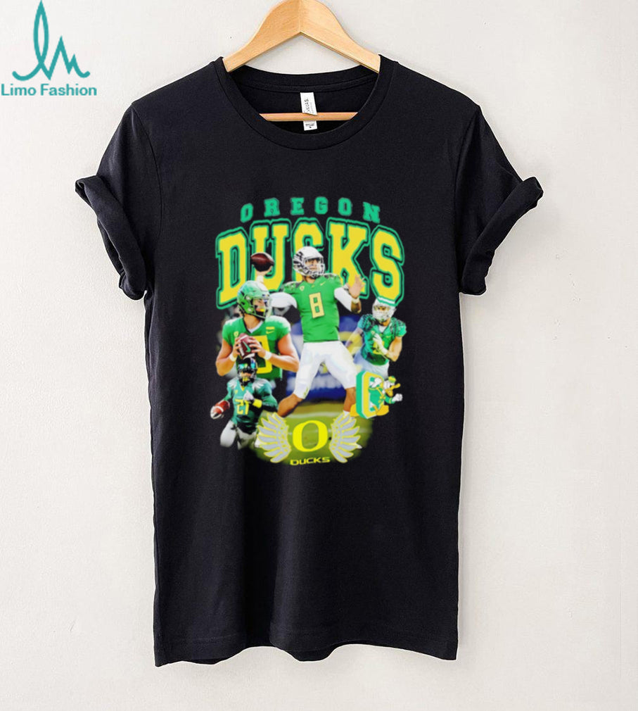 Oregon Ducks Collage with Players No 8 and No 21 shirt
