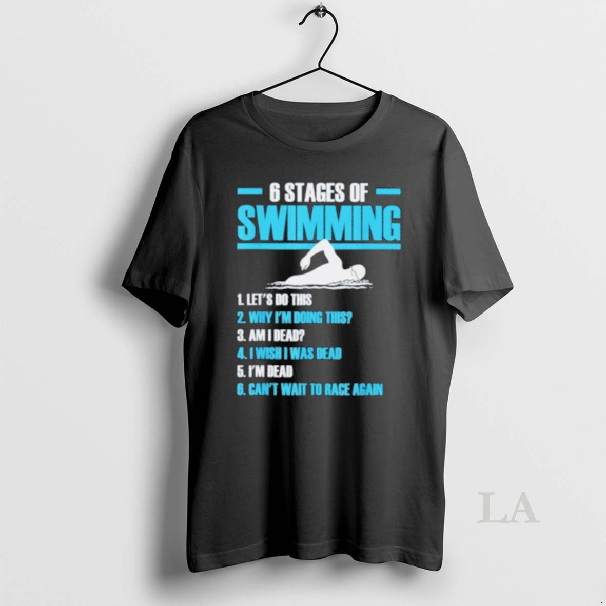 Original 6 Stages Of Swimming Lets Do This T-Shirts, Hoodie, Sweatshirt | PureTeeCo.com